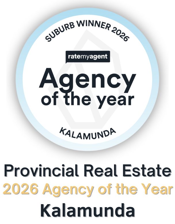 Recent Awards - Agency of the Year, Rate My Agent - Kalamunda awarded to Provincial Real Estate