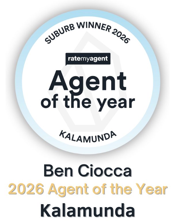Recent Awards - Agent of the Year, Rate My Agent - Kalamunda awarded to Ben Ciocca, Provincial Real Estate